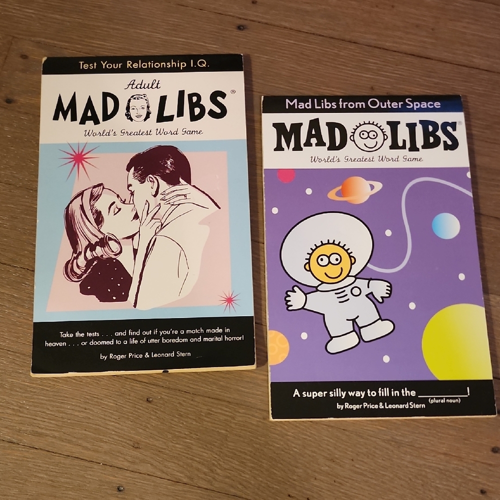 Mad Libs Word Game Duo-Vintage - Lot Of 2-  NEW